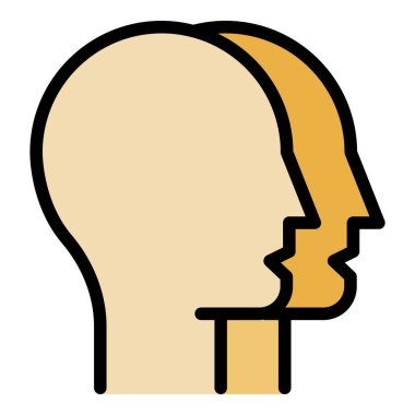 Uzman verimlilik simgesi renk ana hatları vektörü