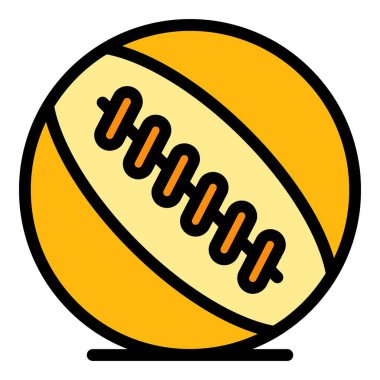 Spor topu simgesi renk ana hatları vektörü