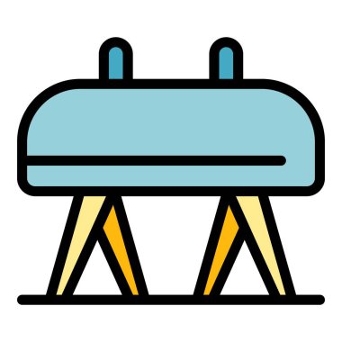 Atlama simgesi renk ana hatları vektörü