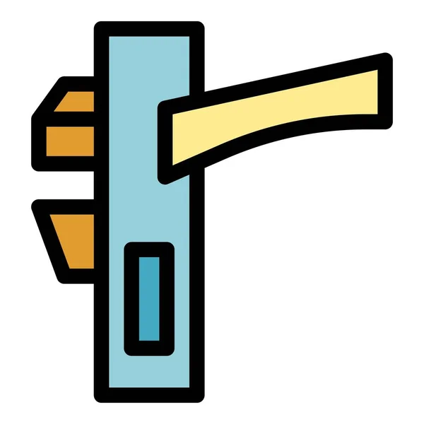 Kontrola klamka ikona kolor obrysu wektor — Wektor stockowy