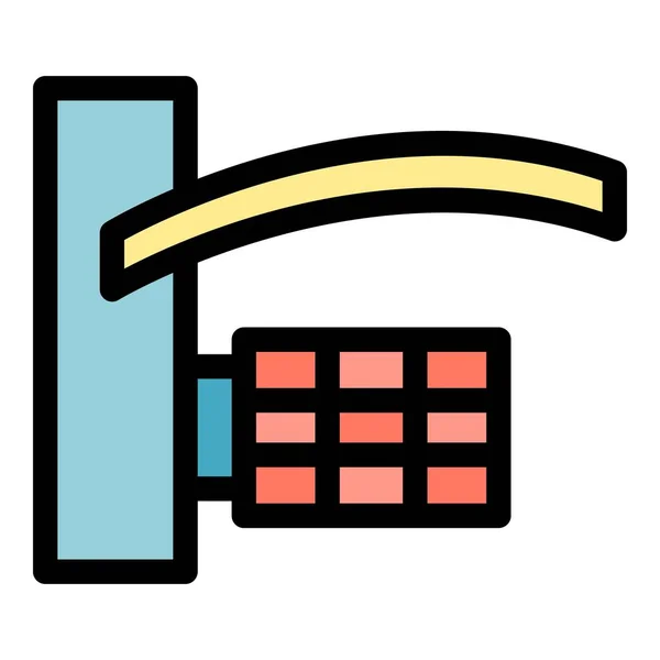 Iron door handle icon color outline vector — Stock Vector