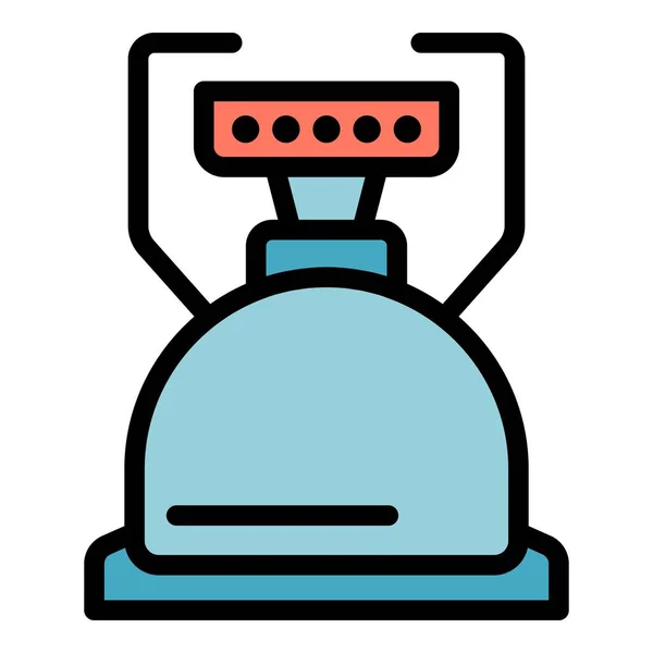 Butane gas stove icon color outline vector —  Vetores de Stock