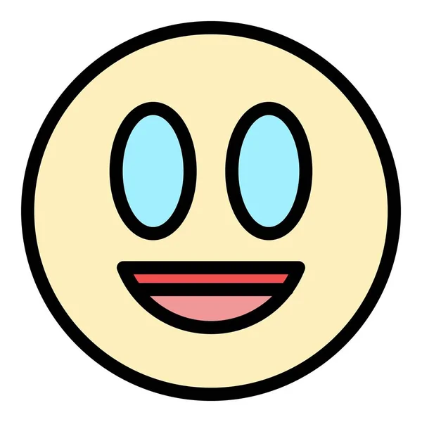 Party emoji ikon színes vázlat vektor — Stock Vector