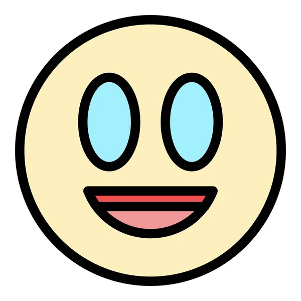 Parte emoji icono color contorno vector — Vector de stock