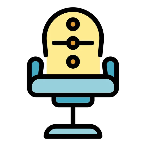 Biznes współpraca krzesło ikona kolor zarys wektor — Wektor stockowy