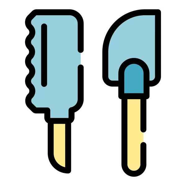 Kitchen spatula icon color outline vector — Stock Vector