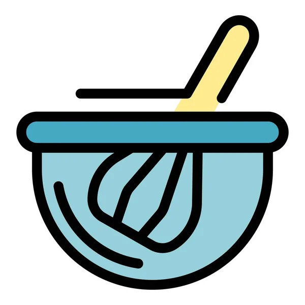 Kitchen whisk icon color outline vector — Vetor de Stock