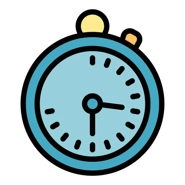 Stopwatch pictogram kleur omtrek vector — Stockvector