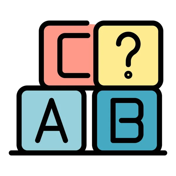 Abc cubes іконний вектор — стоковий вектор