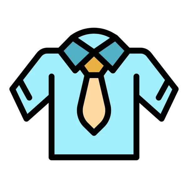 Camiseta uniforme icono color contorno vector — Vector de stock