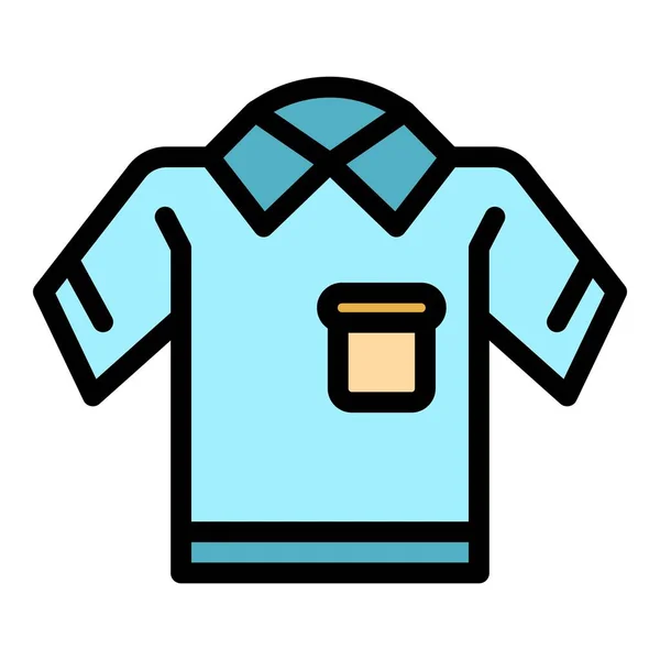 Primary school uniform icon color outline vector — 图库矢量图片