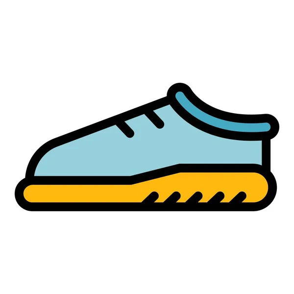 Sport shoes icon color outline vector — Stock Vector