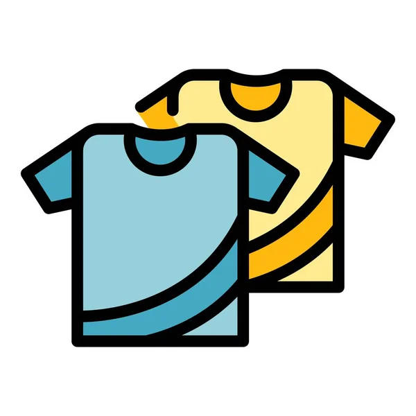 Sport shirts icon color outline vector — Vetor de Stock