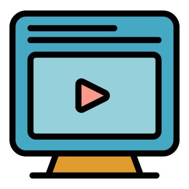 Aygıt güncelleme renk ana hatları vektörü