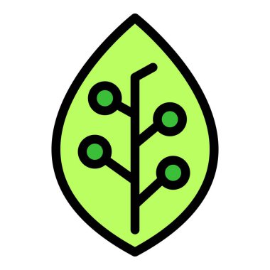 Alternatif enerji simgesi renk ana hatları vektörü