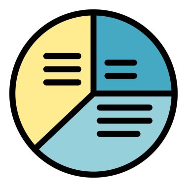 Pasta grafiği renk çizelgesi çizim vektörü