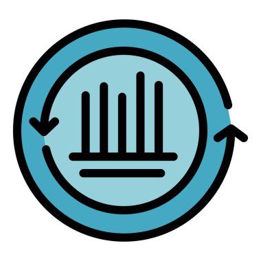 Çember çizelgesi renk ana hatları vektörü