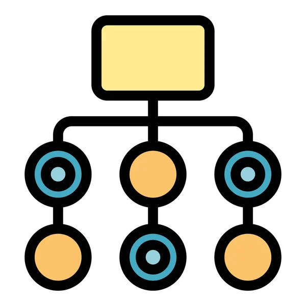 Datenaktualisierung Symbol Farbe Umrissvektor — Stockvektor