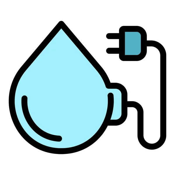 Drop plug icon color outline vector — Vettoriale Stock