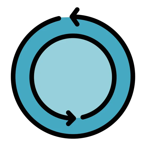 Cirkel stroom pictogram kleur omtrek vector — Stockvector