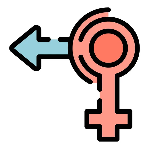 Human equality icon color outline vector — стоковый вектор