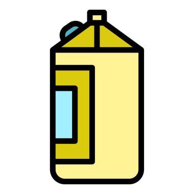 Eko malzeme paketi renk ana hatları vektörü