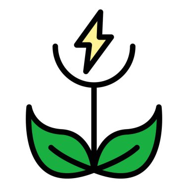 Doğa yenilik simgesi renk ana hatları vektörü