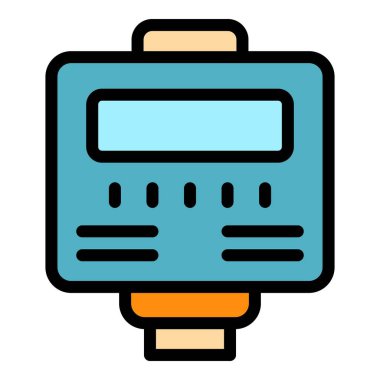 Tüketim tezgahı renk ana hatları vektörü