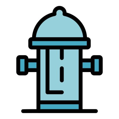 Şehir su bombası ikonu renk ana hatları vektörü