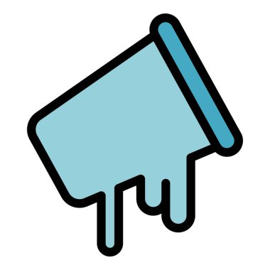 Çevre dostu plastik simge renk dış hat vektörü