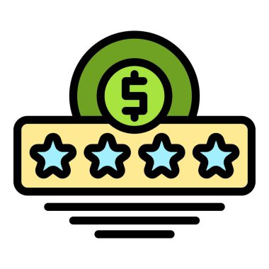 Yüksek ajan derecelendirme simgesi renk özet vektörü