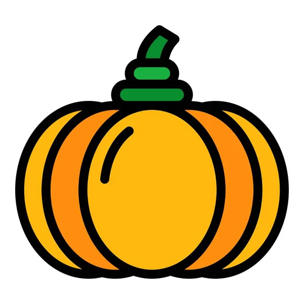 Eco pumpkin icon 색상 윤곽 벡터 — 스톡 벡터
