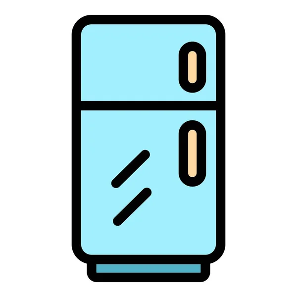 Εικονίδιο περιγράμματος χρώματος εικονιδίων κατανάλωσης ψυγείου — Διανυσματικό Αρχείο