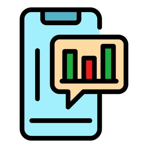 Smartphone consumption icon color outline vector — ストックベクタ