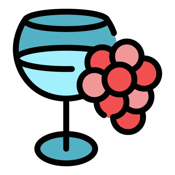 Grape wine icon color outline vector — стоковый вектор