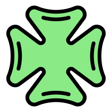 Yonca Kelt simgesi renk ana hatları vektörü