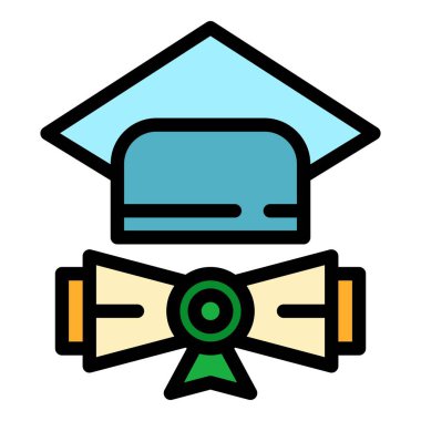 Kaptan derecesi simge rengi dış hat vektörü