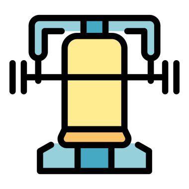 Spor malzemesi simgesi renk ana hatları vektörü