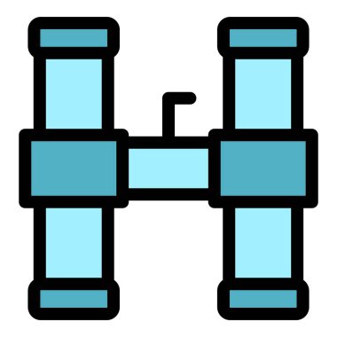 Boru simgesi rengi dış hat vektörü oluşturuluyor