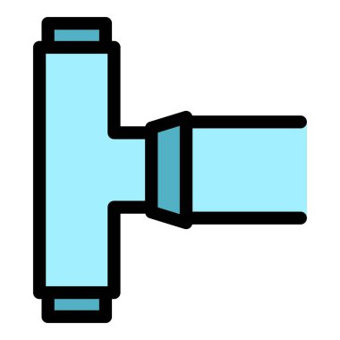 Su borusu simgesi renk ana hatları vektörü