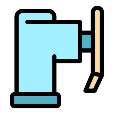 Boru sistemi simgesi renk dış hat vektörü