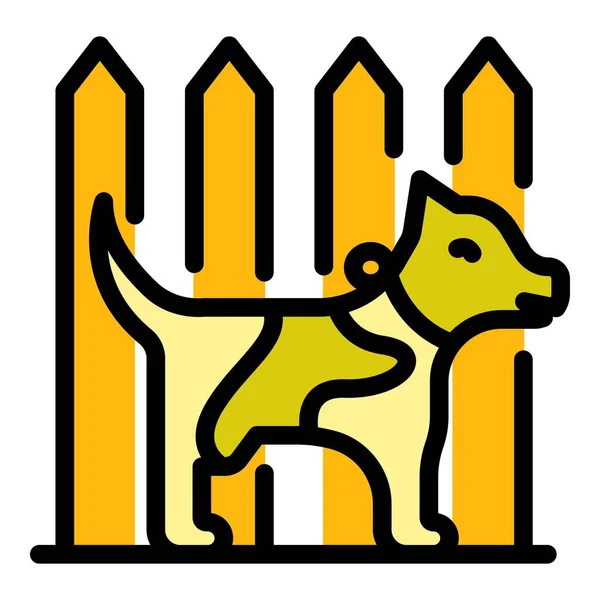 Farm dog icon color outline vector — ストックベクタ