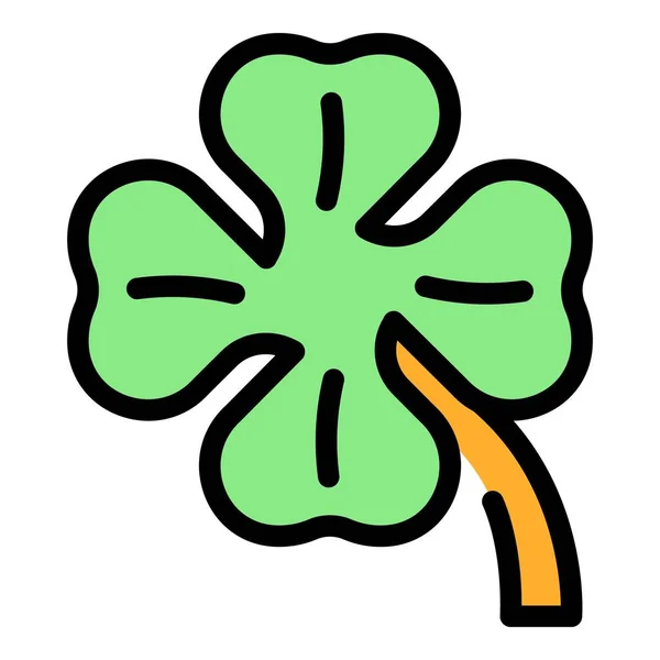 Clover culture icon color outline vector — ストックベクタ