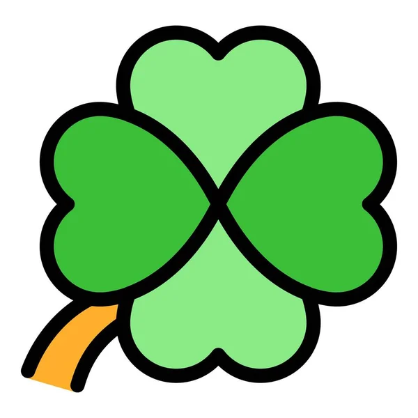 Clover plant icon color outline vector — ストックベクタ
