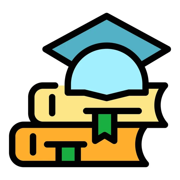 Degree materials icon color outline vector — 스톡 벡터