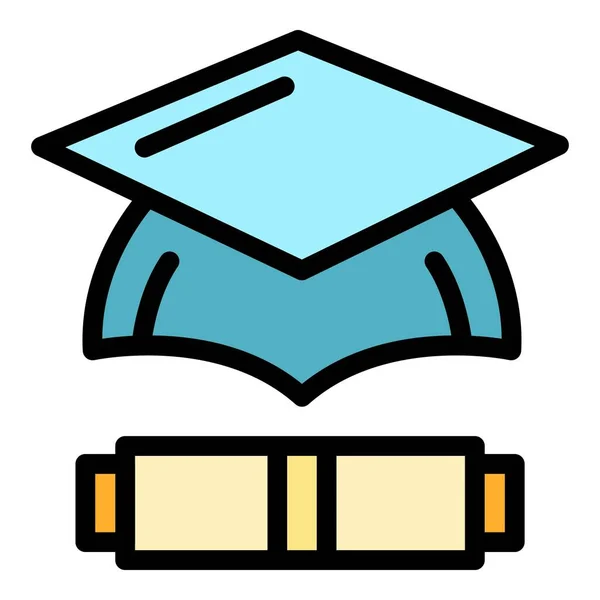 Degree uniform icon color outline vector — 图库矢量图片