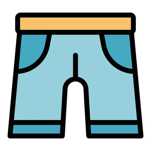 Sport pants icon color outline vector — 图库矢量图片