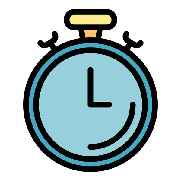 Time stopwatch icon color outline vector — Stock vektor