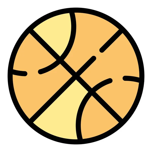 Basketball icon color outline vector — стоковый вектор