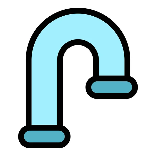 Gas pipe icon color outline vector — ストックベクタ